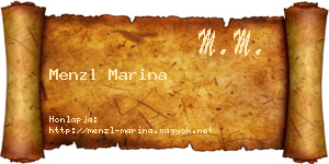 Menzl Marina névjegykártya